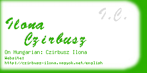 ilona czirbusz business card